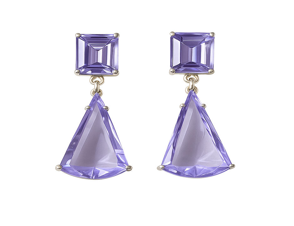 Lavender, 22KT-SILVER Polished Earring