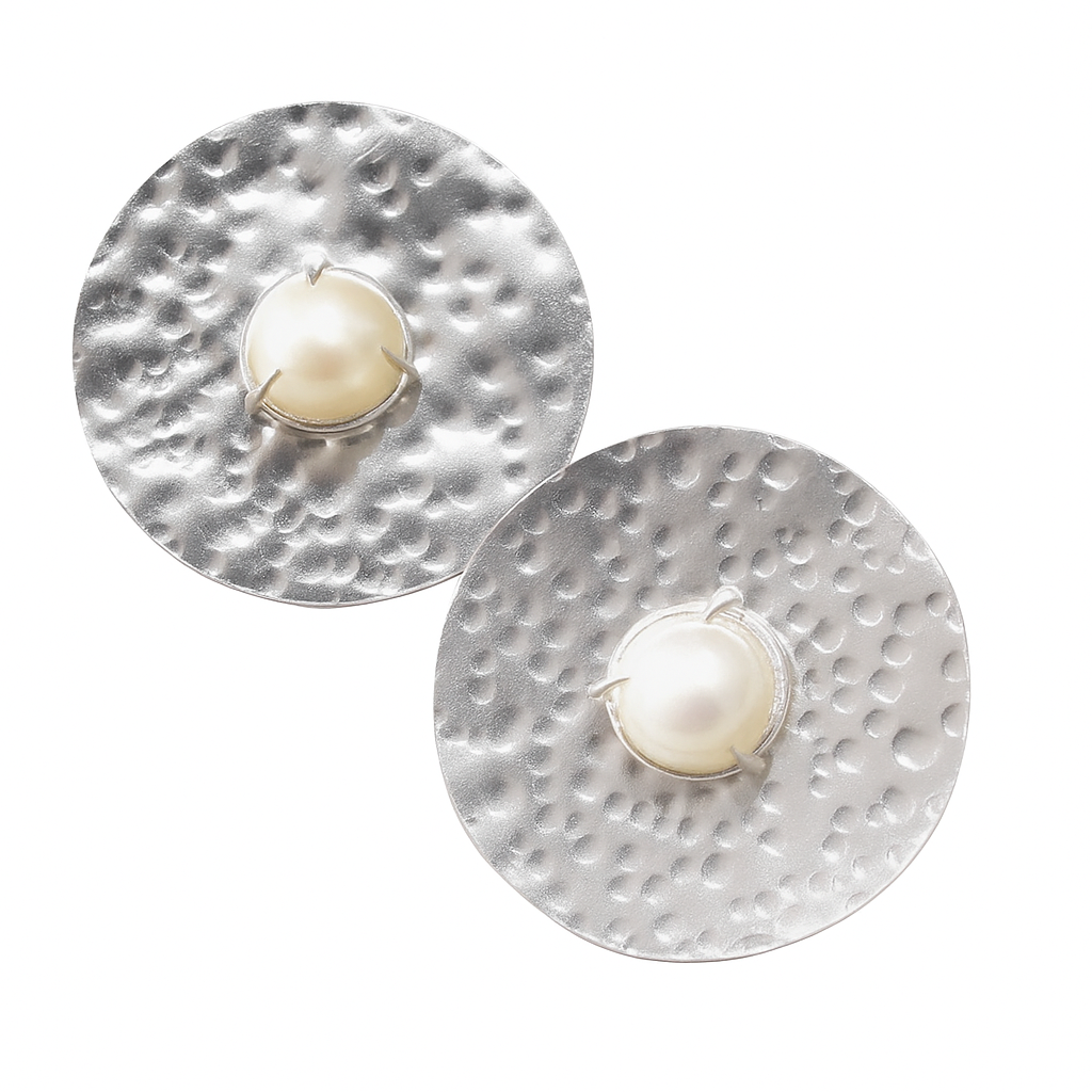 Geomatric design fusion earings | BRASS | Screw Type
