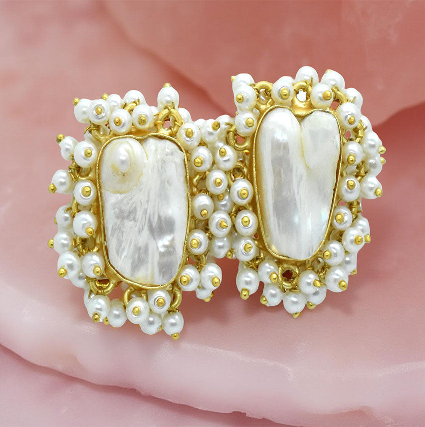 Elegant Daily Wear Studs | White Color