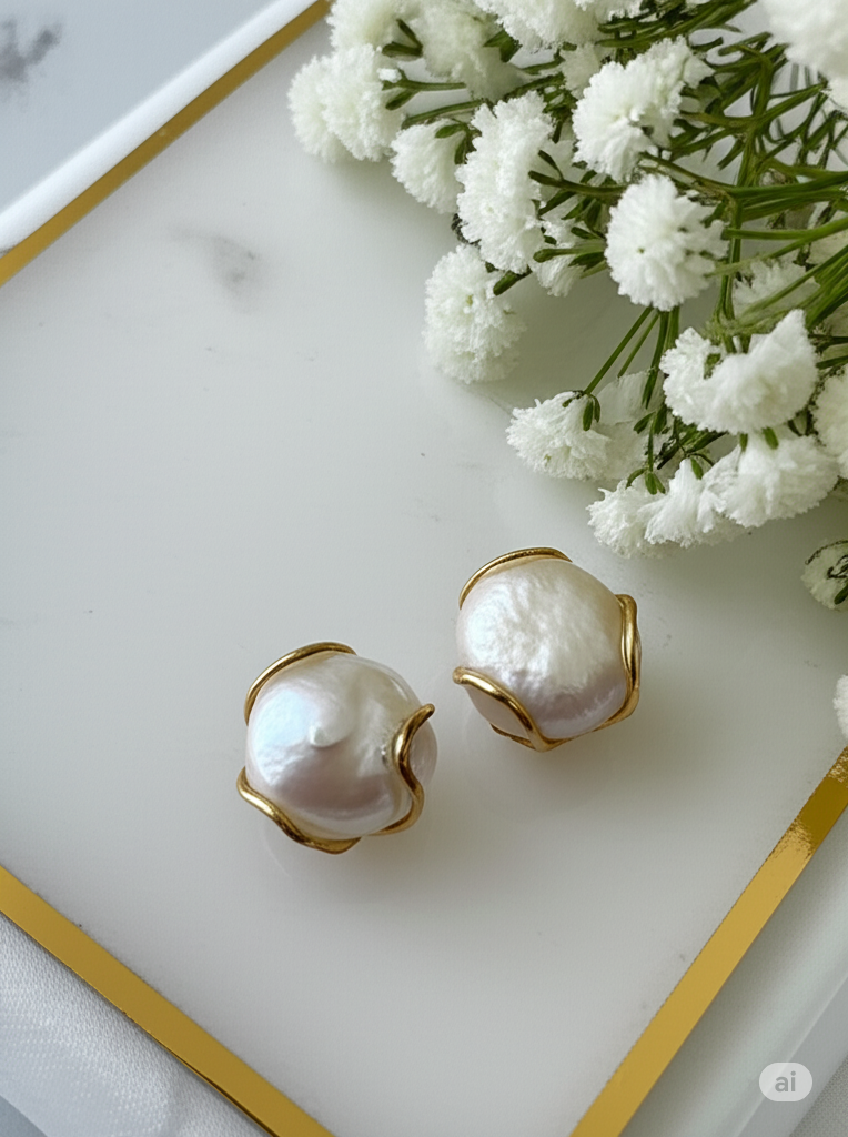 Elegant Daily Wear Studs | PEARL