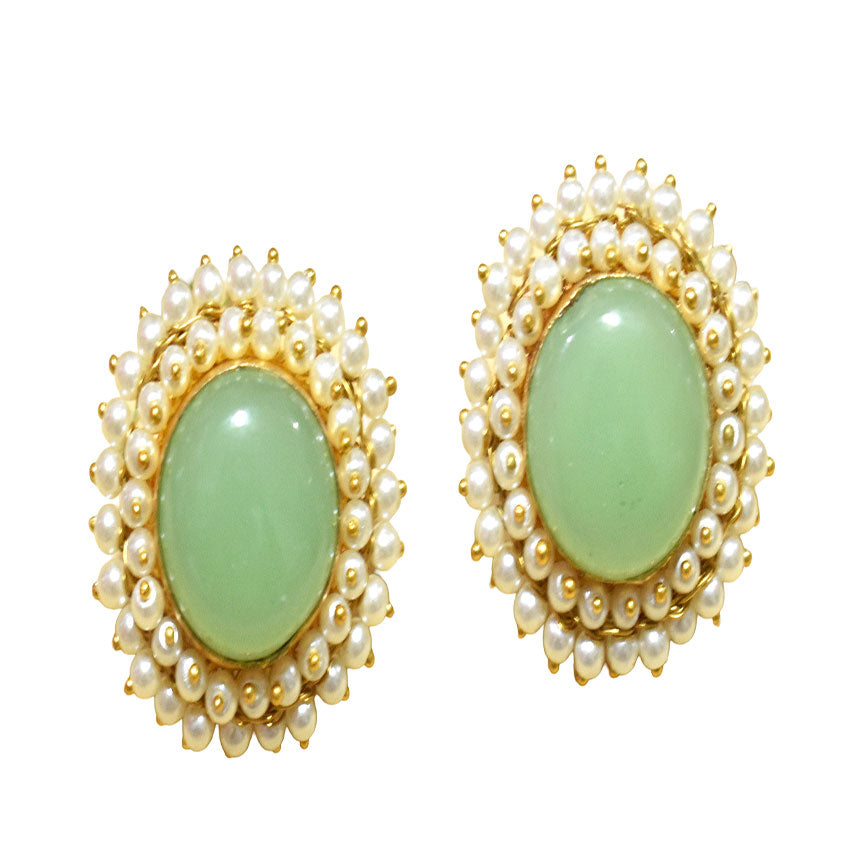 Elegant Daily Wear Studs | MINT GREEN