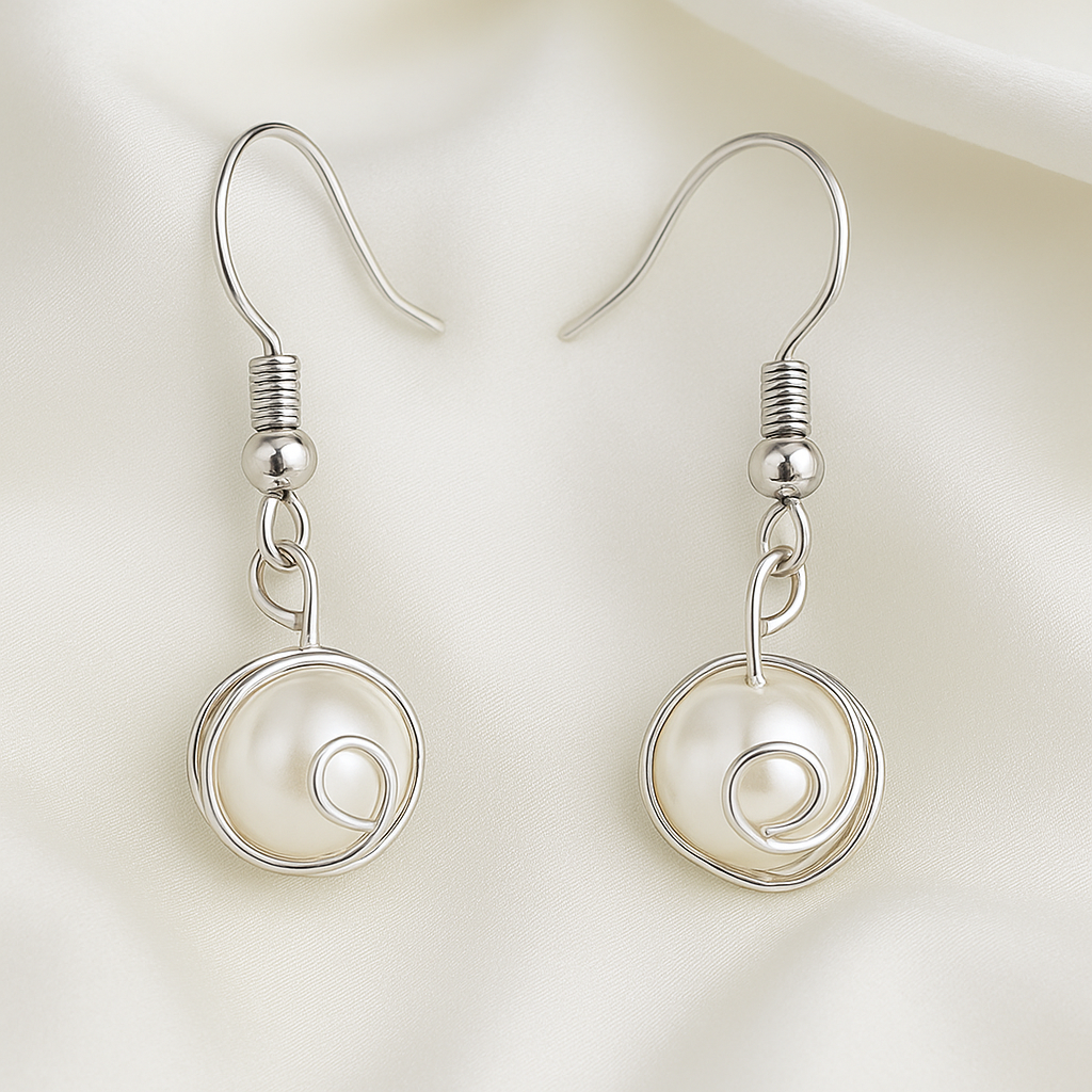 Beaded dangle earings,Crystal Teardrop| FRENCH WIRE | Triplet Offer