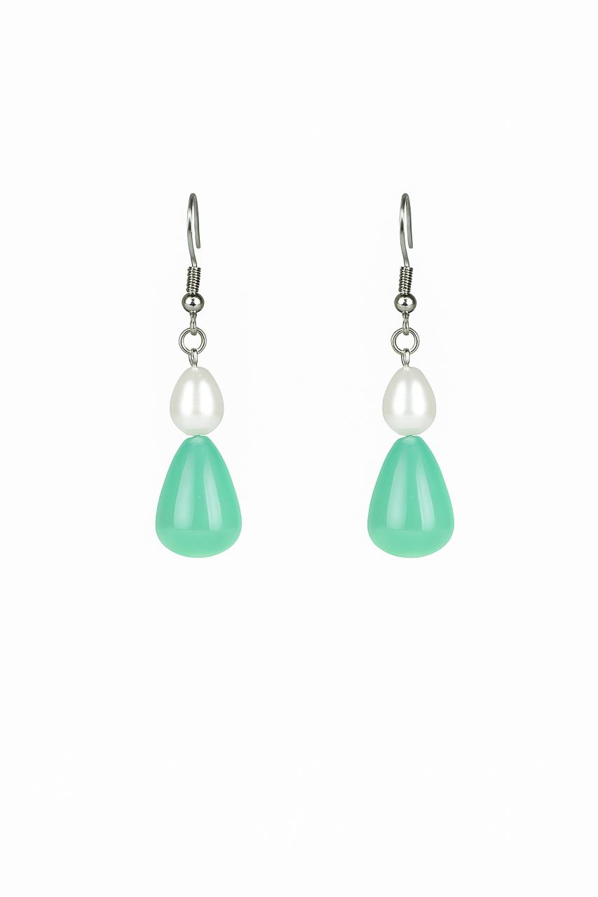 Tear Drop pearl earings,Crystal Teardrop| FRENCH WIRE | Triplet Offer