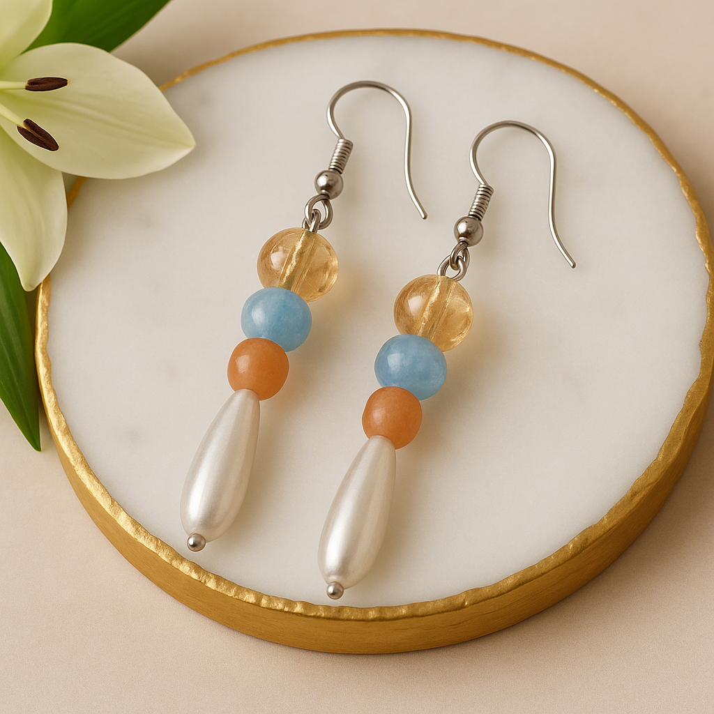 Tear Drop pearl earings| FRENCH WIRE | Triplet Offer