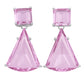 Pink 22KT-SILVER polished hand made earring