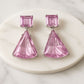 Pink 22KT-SILVER polished hand made earring
