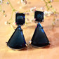Dark Blue, 22KT-SILVER polished Earring