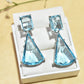 Powder Blue, 22KT-SILVER Polished Earring