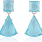 Powder Blue, 22KT-SILVER Polished Earring
