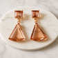 Light Brown, 22KT-SILVER Polished Earring