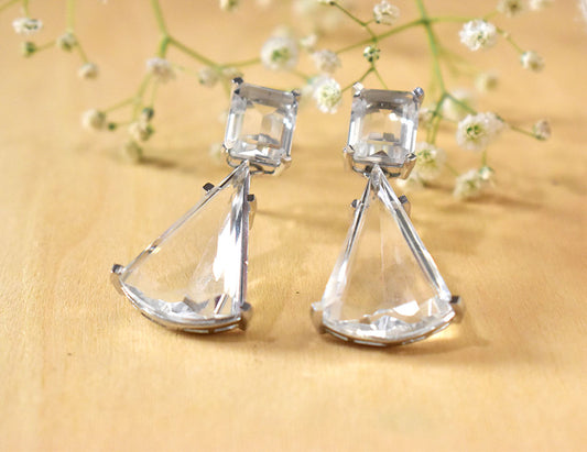 White, 22KT-SILVER Polished Earring