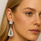 White, 22KT-SILVER Polished Earring