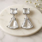 White, 22KT-SILVER Polished Earring
