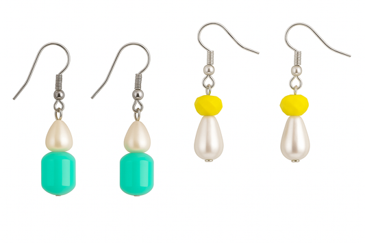 Beaded dangle earings,Crystal Teardrop fashion earings| FRENCH WIRE | Combo Offer
