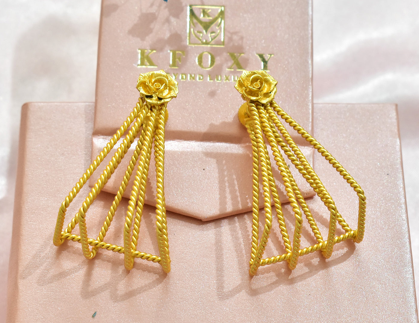 22KT Gold Plated Brass Luxury Earrings