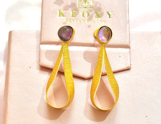 22KT Gold Plated Brass Luxury Earrings