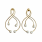 Geomatric design fusion earings | Golden | Screw Type