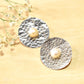 Geomatric design fusion earings | BRASS | Screw Type