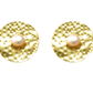 Geomatric design fusion earings | Golden | Screw Type