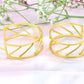 Geomatric design fusion earings | Golden | Screw Type