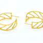 Geomatric design fusion earings | Golden | Screw Type