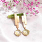 Geomatric design fusion earings | Golden | Screw Type