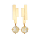 Geomatric design fusion earings | Golden | Screw Type