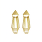 Geomatric design fusion earings | Golden | Screw Type