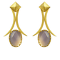 Geomatric design fusion earings | GEMSTONE | Screw Type