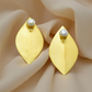 Geomatric design fusion earings | Golden | Screw Type
