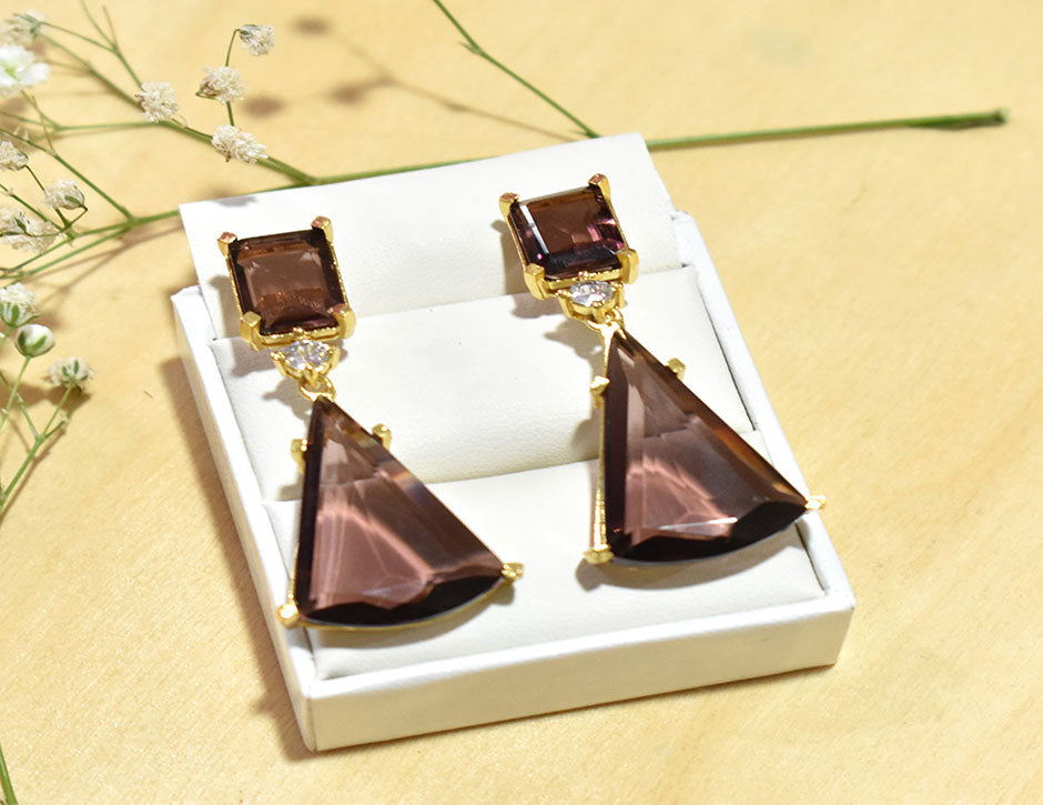 Brown, 22KT Gold Finish