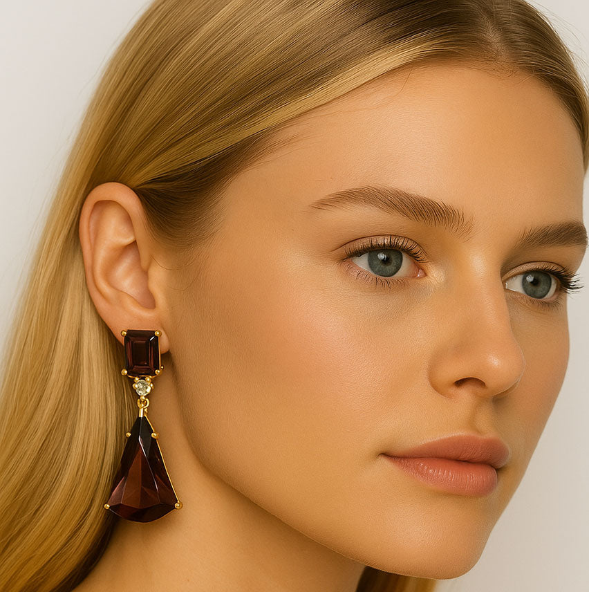 Brown, 22KT Gold Finish