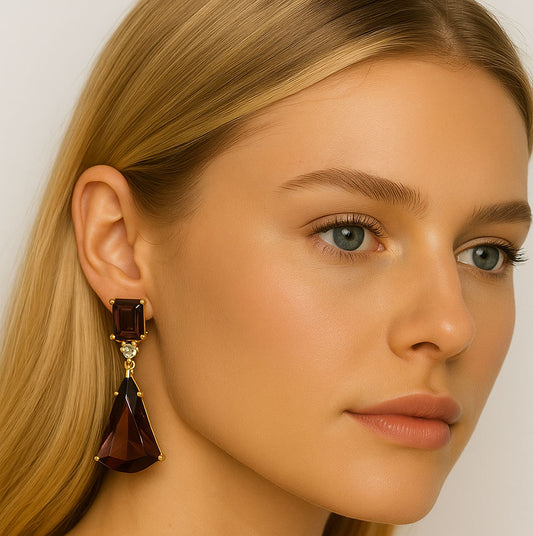 Brown, 22KT Gold Finish