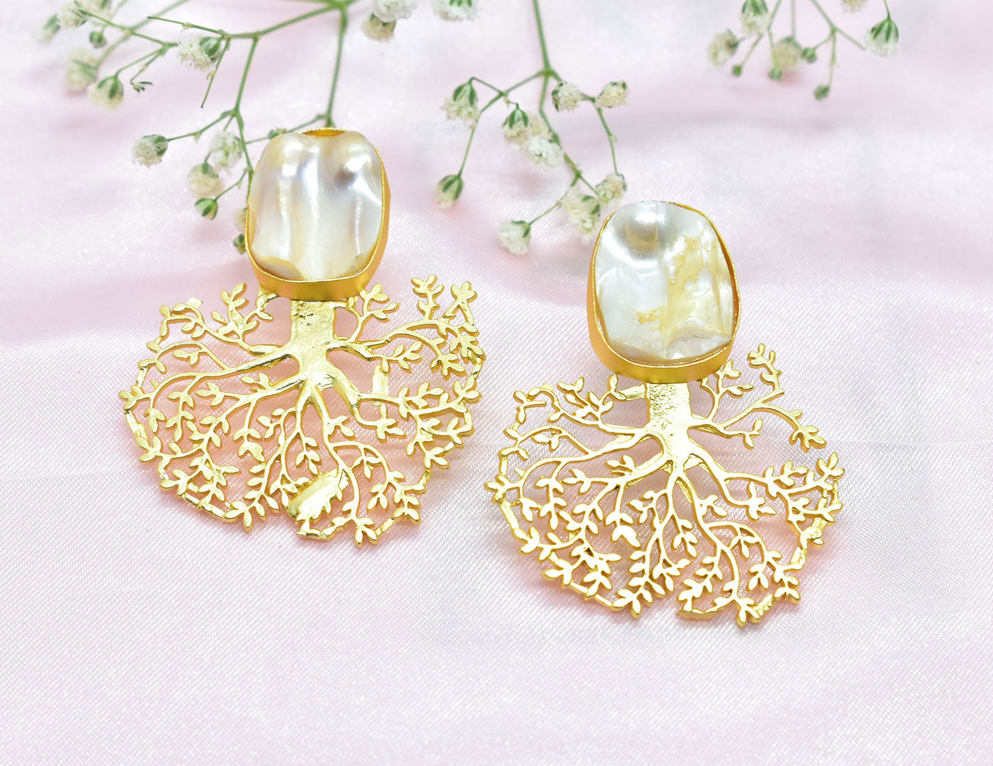 22KT Gold Plated Brass Luxury Earrings