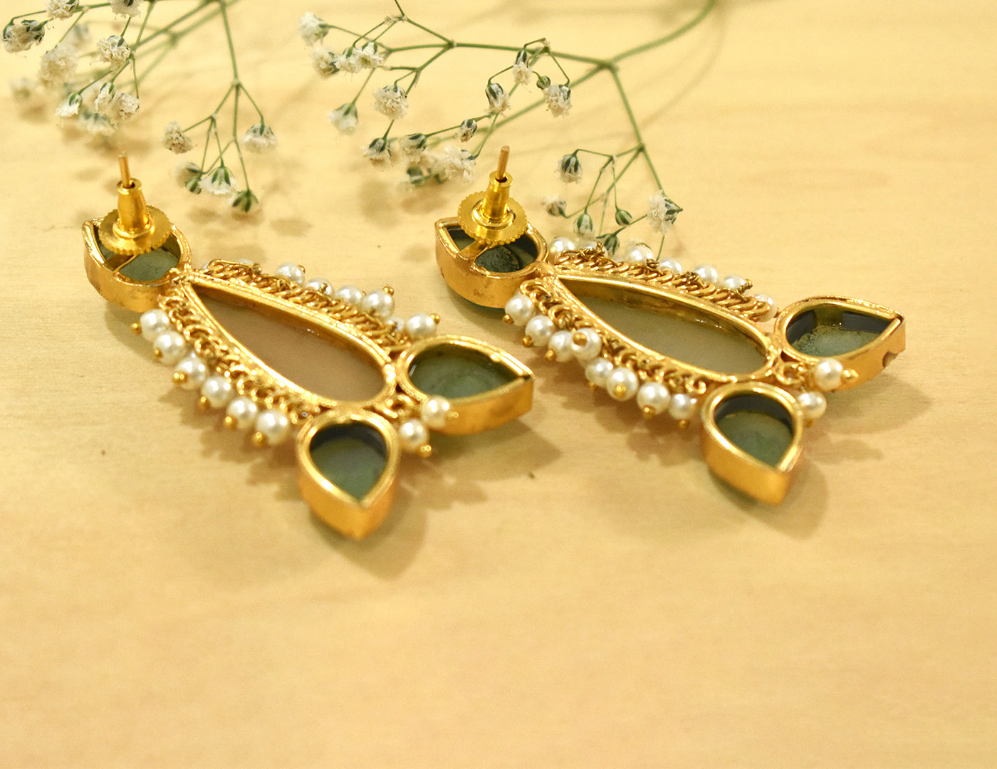 22KT Gold Plated Brass Luxury Earrings