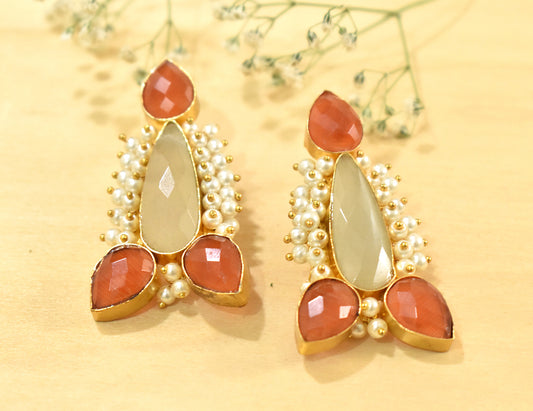 22KT Gold Plated Brass Luxury Earrings