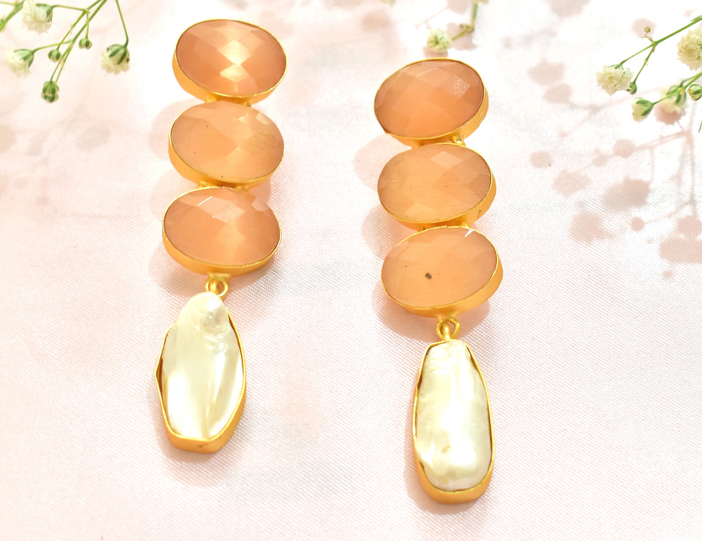 22KT Gold Plated Brass Luxury Earrings