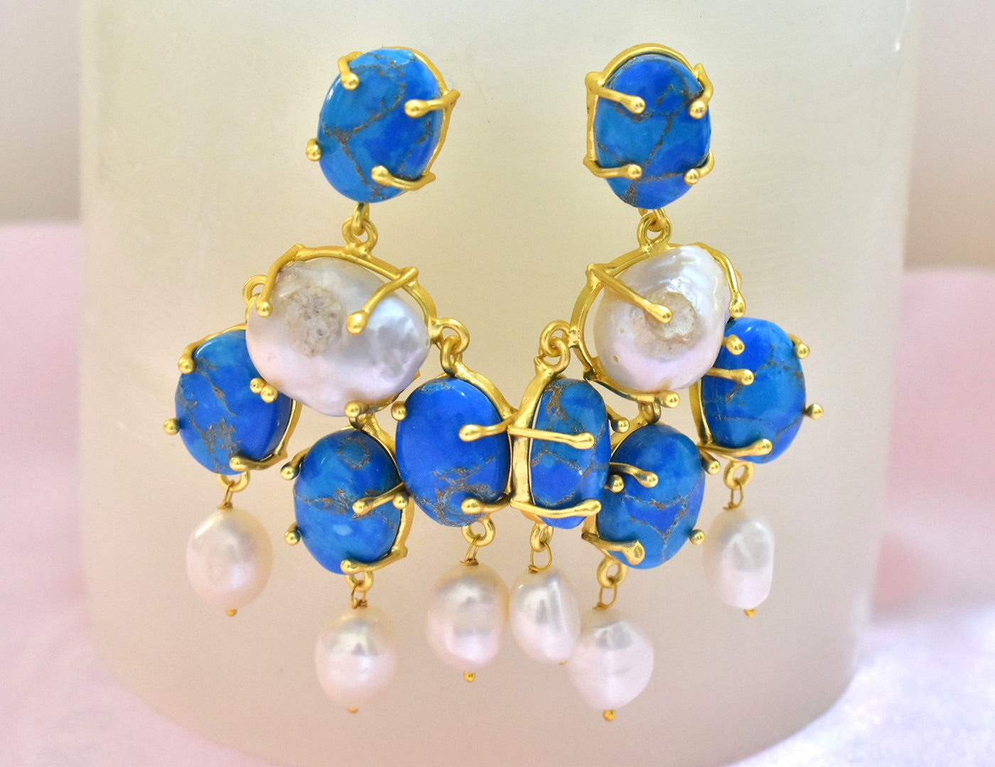 22KT Gold Plated Brass Luxury Earrings