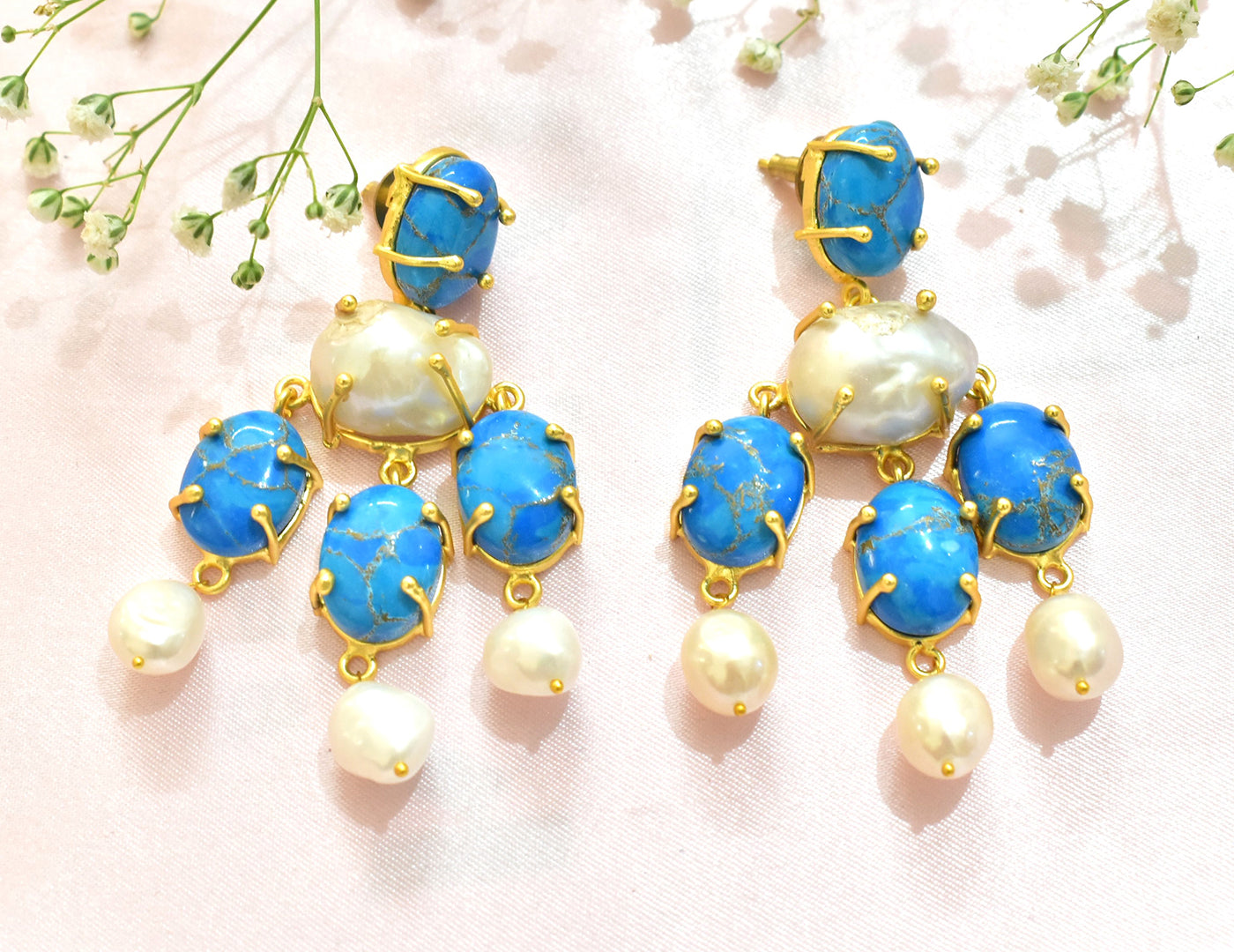 22KT Gold Plated Brass Luxury Earrings