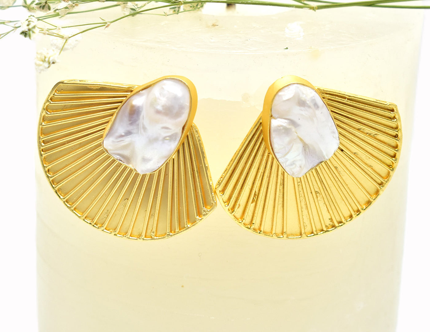 22KT Gold Plated Brass Luxury Earrings