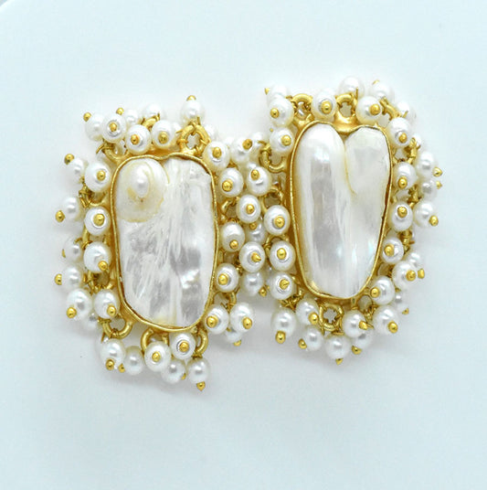 Elegant Daily Wear Studs | White Color