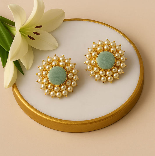 Elegant Daily Wear Studs | MINT GREEN