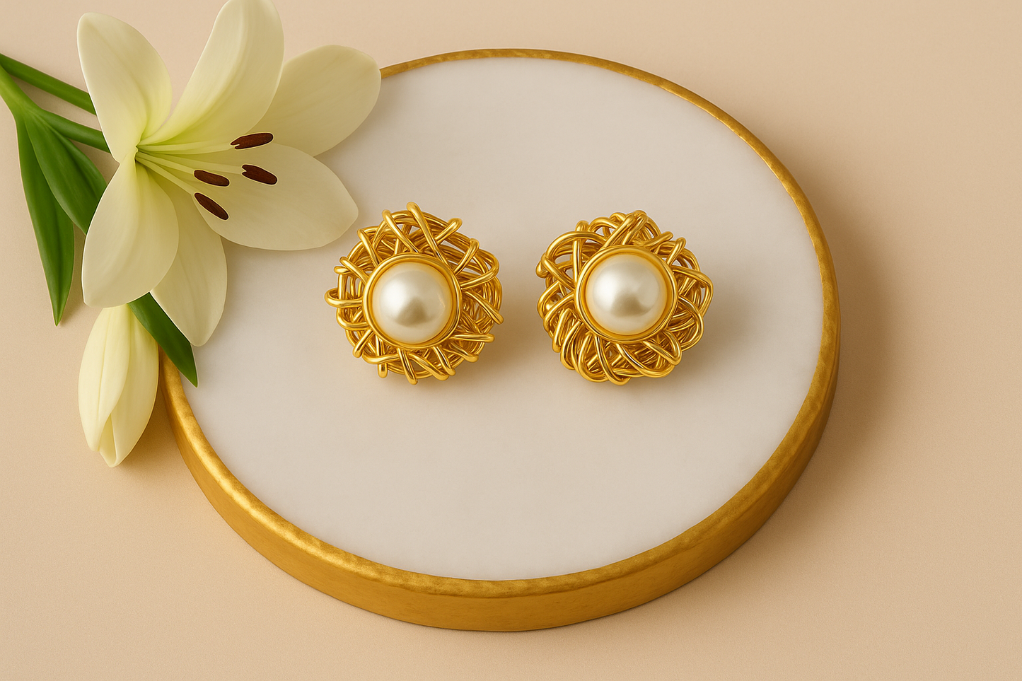 Elegant Daily Wear Studs | PEARL