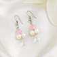 WHITE PINK | Contemporary Jewelry | Handmade Pearl Light Weight Earing