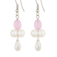 WHITE PINK | Contemporary Jewelry | Handmade Pearl Light Weight Earing