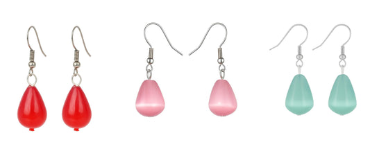 Stylish boho handmade earings,Pearl statement earing| FRENCH WIRE | Triplet Offer