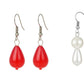 Tear Drop pearl earings,Crystal Teardrop| FRENCH WIRE | Triplet Offer