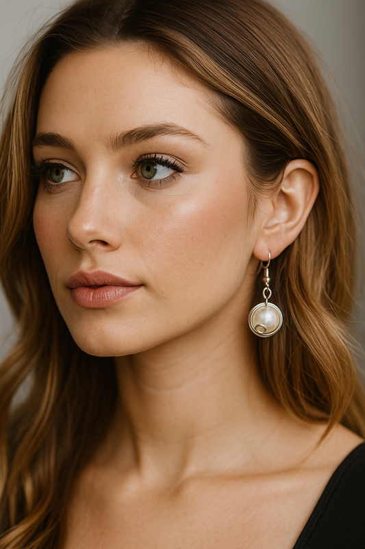 Beaded dangle earings,Crystal Teardrop| FRENCH WIRE | Triplet Offer
