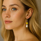 Beaded dangle earings,Crystal Teardrop| FRENCH WIRE | Triplet Offer