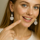 Beaded dangle earings,Crystal Teardrop| FRENCH WIRE | Triplet Offer
